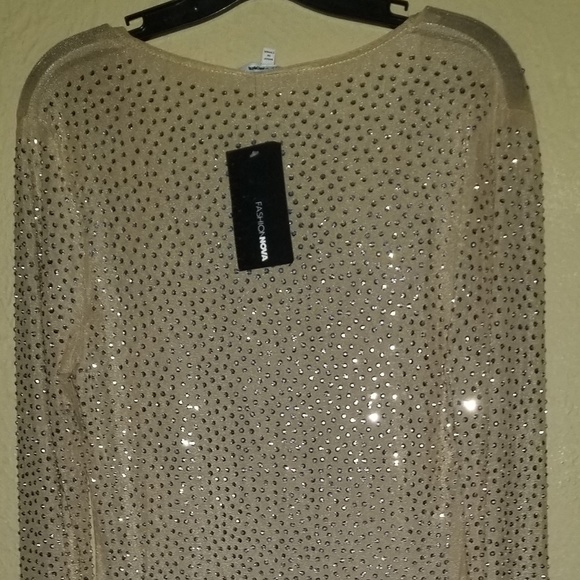 Fashion Nova studded Isabela Rhinestone Dress size XL nwt gorgeous!!!! - Picture 3 of 3